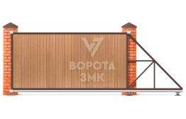 Откатные ворота для дачи 1980×2100 ЗМК-7326